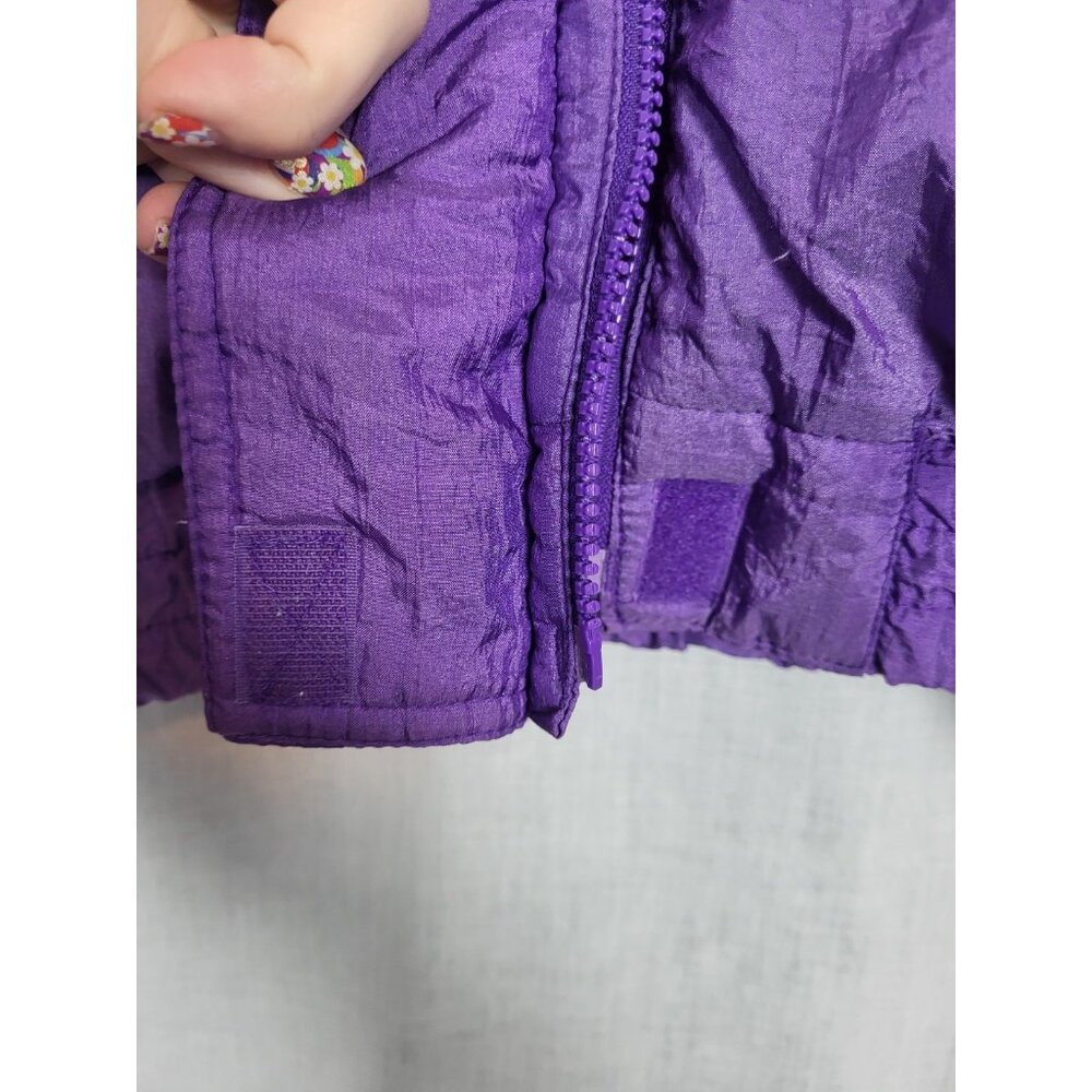 Ultimate 80's Puffer Ski Jacket Women's L Retro Vintage Coat Purple Pink Winter - Picture 8 of 8
